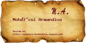 Mohácsi Armandina névjegykártya